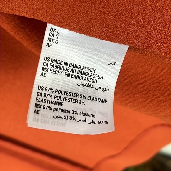 NWOT BAR III Rust Orange Draped Blazer w/ Ruched Sleeves Fall Office Suit Jacket - Picture 10 of 12